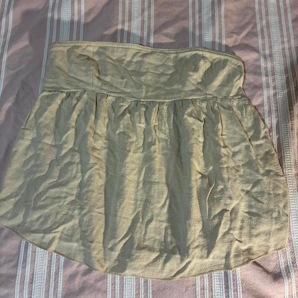 Beige Strapless Top
